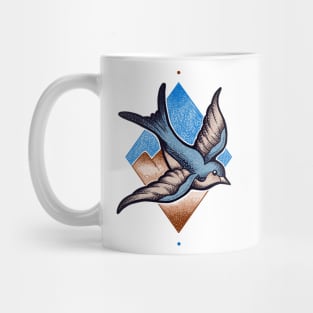 Swallows tattoo old school Mug